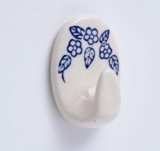 White Ceramic Adhesive Hooks for Painted Walls